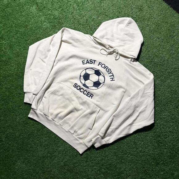 Hanes Other - Vintage 80s East Forsyth Soccer Hoodie Mens XL Made in USA Pullover